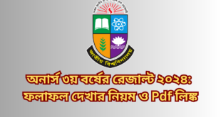 অনার্স ৩য় বর্ষের রেজাল্ট ২০২৪: ফলাফল দেখার নিয়ম ও Pdf লিঙ্ক