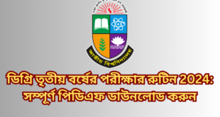 ডিগ্রি তৃতীয় বর্ষের পরীক্ষার রুটিন 2024: সম্পূর্ণ পিডিএফ ডাউনলোড করুন